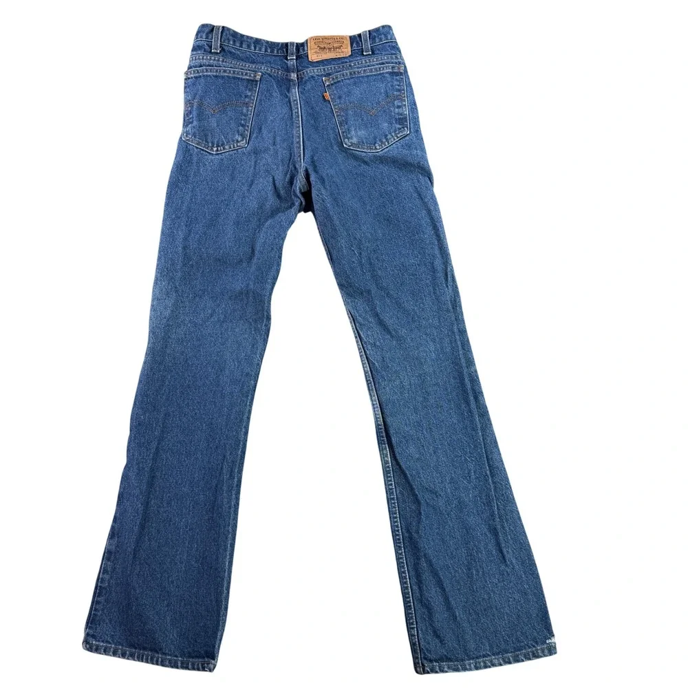 Levi's 517 Jeans Mens 32x34 Blue Orange Tab Vintage 80s Made in USA Bootcut